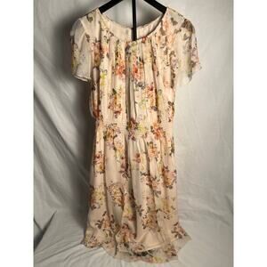 Sundance Floral Dress Size 10 – Sheer Boho Midi with Lined Skirt